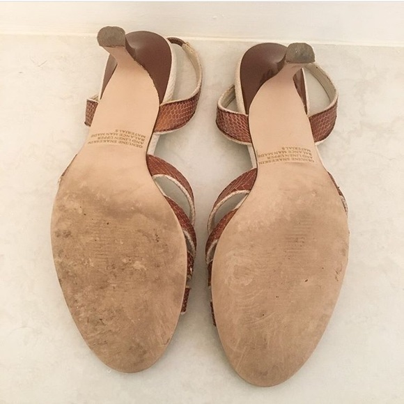 VINTAGE IMPO Snakeskin Brown Vijay Size 6B Heels - Picture 8 of 8
